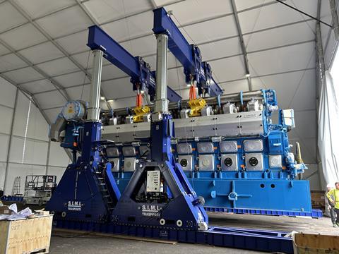 SIMI assembles engines using Enerpac gantry 2