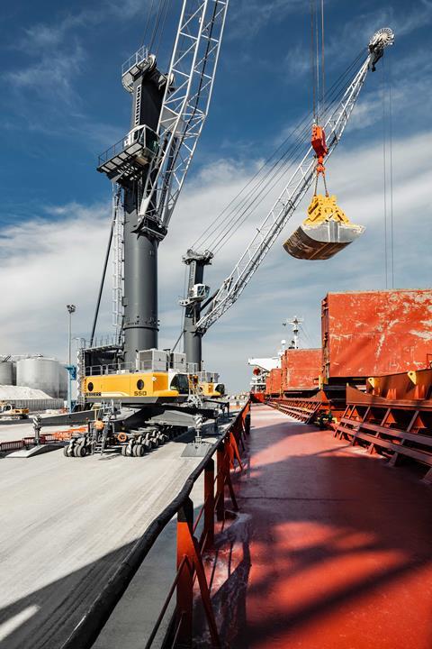 Grenaa -- liebherr-lhm-550-400-mobile-harbour-crane-bulk-handling-ravenna-italy-europe-small-1