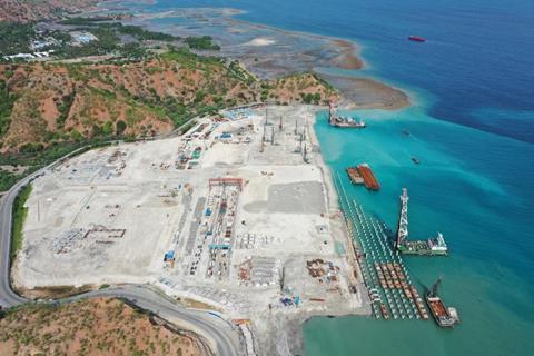 Tibar Bay deep water port - construction works