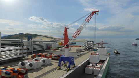 Huisman-700mt Travelling Quayside crane