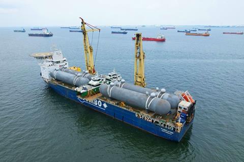 Jumbo transports storage bullets from China to Belgium