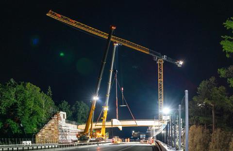 Affolter completes wildlife bridge construction on night shift 1