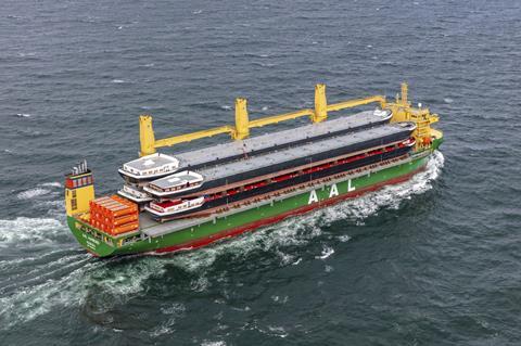 AAL Hamburg to deliver barges as part of maiden voyage