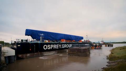 Osprey delivers polar crane beams to Hinkley Point C