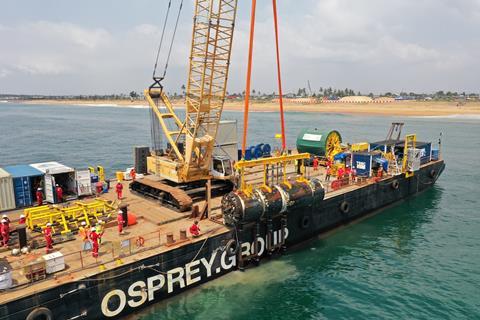 Modulift Custom Subsea Beam Recovers Micro Tunnelling Machine
