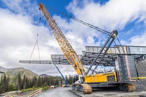 Liebherr duo close gap on Alaskan bridge replacement 2