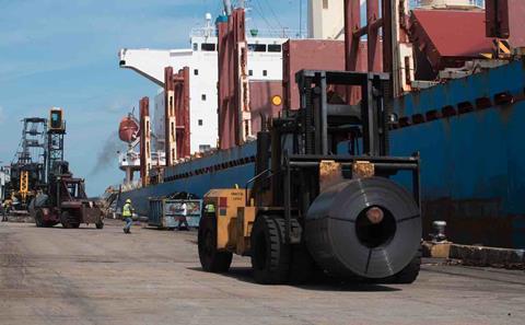 port nola Steel Coastal Cargo jan 2022  heavy lift breakbulk web 