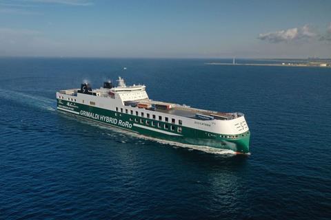 Grimaldi's Eco Catania will be mobilised on the service.