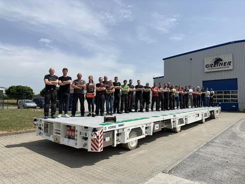 Greiner delivers specialised trailer to Airbus for aircraft components.