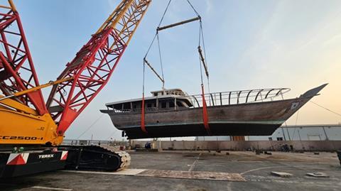 Modulift wooden boat