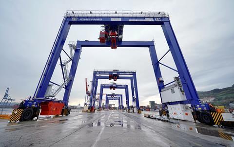 CSP Iberian Bilbao Terminal in Spain has acquired six eco-efficient rubber-tyred gantry (RTG) cranes as part of a long-term plan to renew 30 percent of its yard machinery.