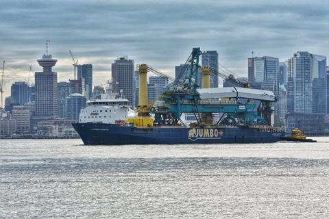 Jumbo 1435t Shiploader-arrival Vancouver-Jumbo Kinetic-3