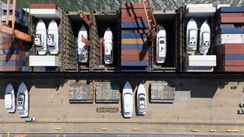 CMA CGM Abu Dhabi Yacht Lifting 2025 tight birds eye view 11 vessels