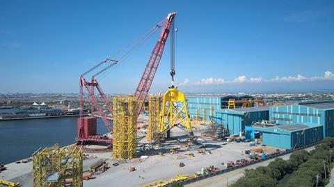 Mammoet in action for the Changhua offshore wind energy project