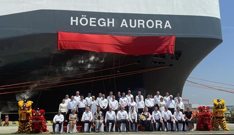 Höegh Autoliners deliver first of 12 Aurora Class vessels