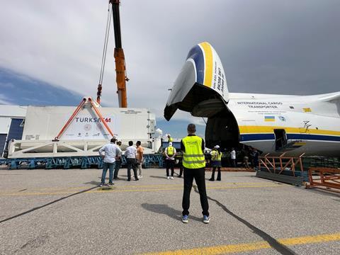 Antonov Airlines flies time-critical satellite to Florida