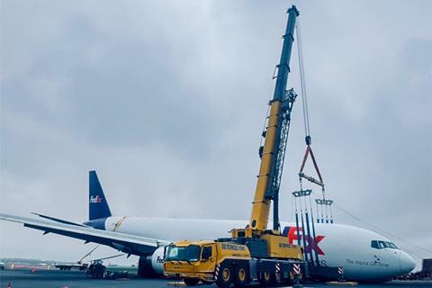 Grove GMK6300L-1 used in at Istanbul Airport salvage operation