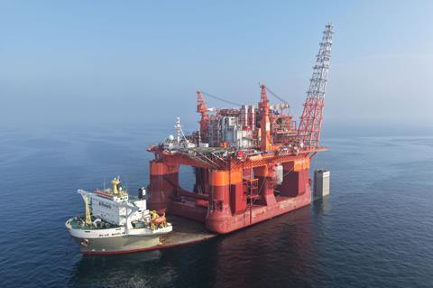 Boskalis’ semi-submersible vessel Blue Marlin is transporting a 41,000-tonne floating production unit (FPU) from Asia to Angola for Congo’s first natural gas liquefaction project.