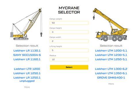 MyCrane-Selector