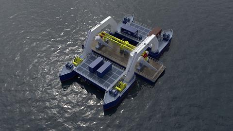HydroWing develops barge to support its tidal energy pipeline