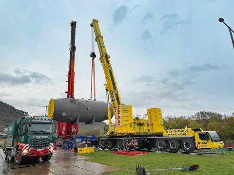 heat_exchanger_discharge_onto_ truck–trailer_configuration_at_lengfurt_ jetty_treated