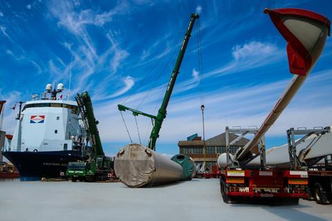 Turbine parts move through Bristol