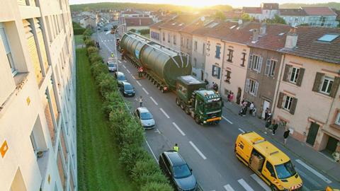Cargoes arriving over the road at luneville_france