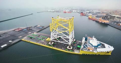 First jacket foundation shipped from Port Esbjerg to largest offshore wind project in USA