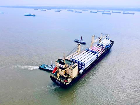 TGP ships wind turbine equipment from China to Vietnam