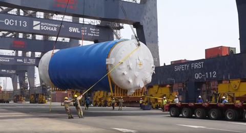 MSC ships fermenters from India to Oman