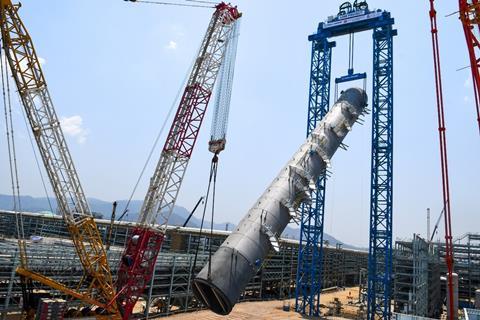Roll Group's rail-mounted gantry system in action.